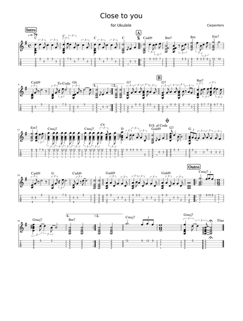 Close to You for Uke