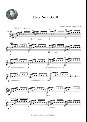 Etude No.23 Op.60 - Carcassi, Matteo (1792 - 1853) Sheet Music for