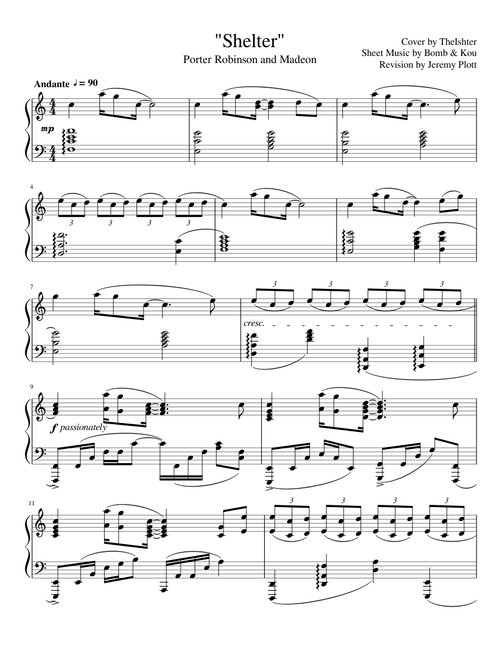 "Shelter" - Porter Robinsons + Madeon | Cover | TheIshter Sheet Music | Re-Done