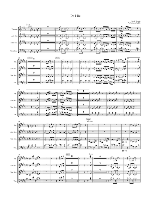 Do I Do (Arr. Jesse Audelo) - Stevie Wonder (Small Ensemble)