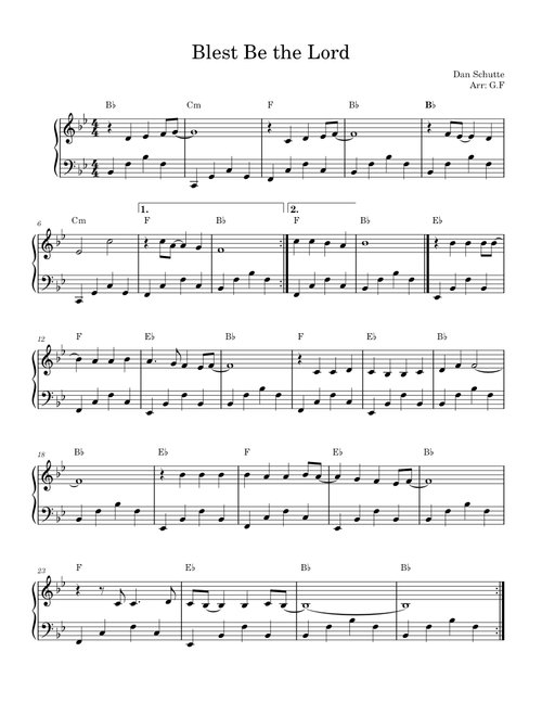 Blest be the lord – Dan Schutte