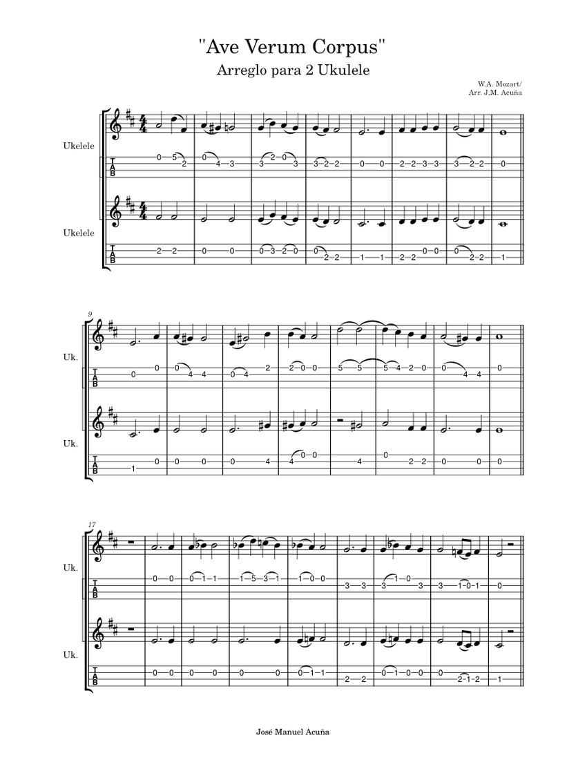Ave verum corpus, K.618 – Wolfgang Amadeus Mozart Sheet Music and