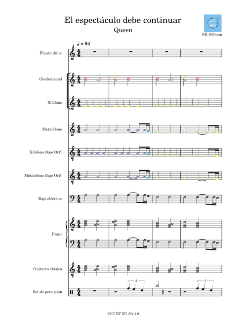 The show must go on – Queen - Orff & Boomwhackers