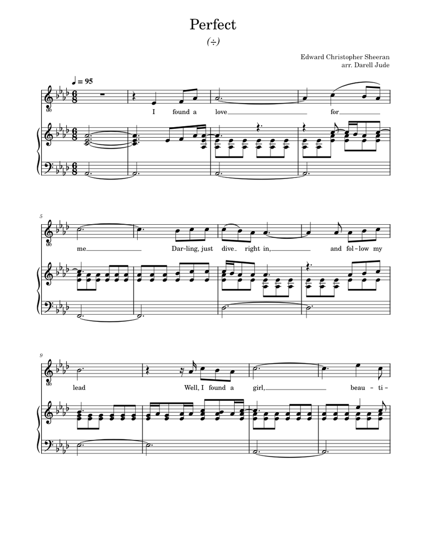 Perfect Sheet Music for Piano, Vocals (Piano-Voice) | MuseScore.com