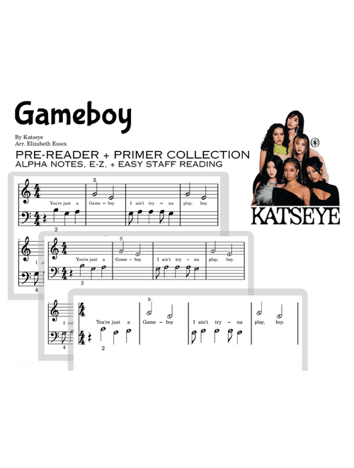 Gameboy (Arr. Elizabeth Essex) - Julia Lewis Katseye (Easy Piano)