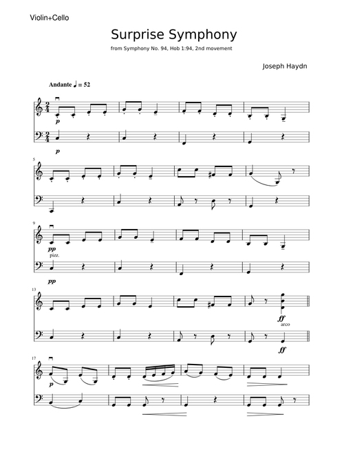 Surprise symphony – Joseph Haydn