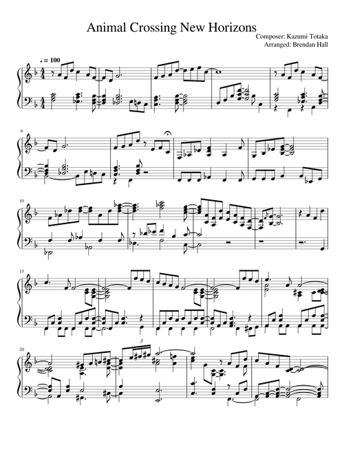 Animal Crossing New Horizons| Main Theme | Piano