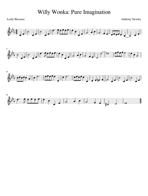 Willy Wonka: Pure Imagination for Violin