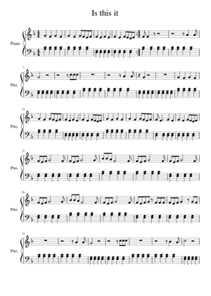 Is this it – The Strokes Sheet Music and Tab with Chords for