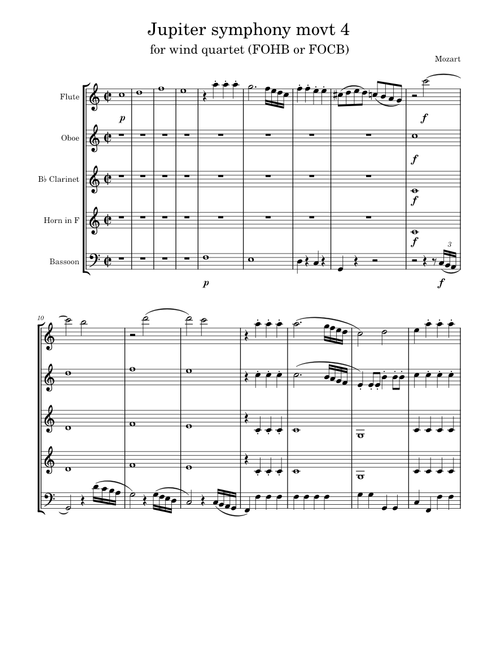 Molto Allegro from Symphony No.41 in C major, K.551 (Jupiter Symphony) – Wolfgang Amadeus Mozart