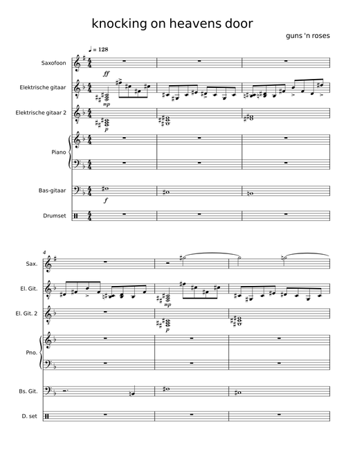 Knocking on heavens door - guns 'n roses
