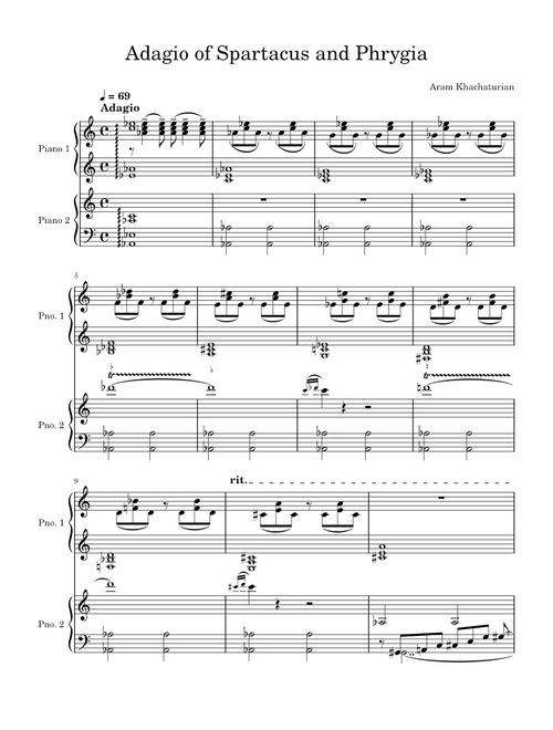 Spartacus – Aram Khachaturian (for Four Hands)