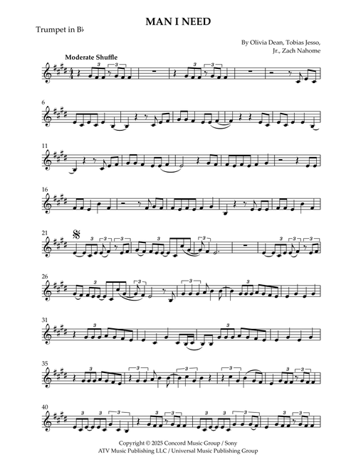 Man I Need (Arr. Matheus Felix) - Olivia Dean (Trumpet Solo)