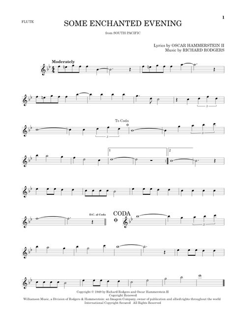 Some Enchanted Evening - Rodgers & Hammerstein (Flute Solo)