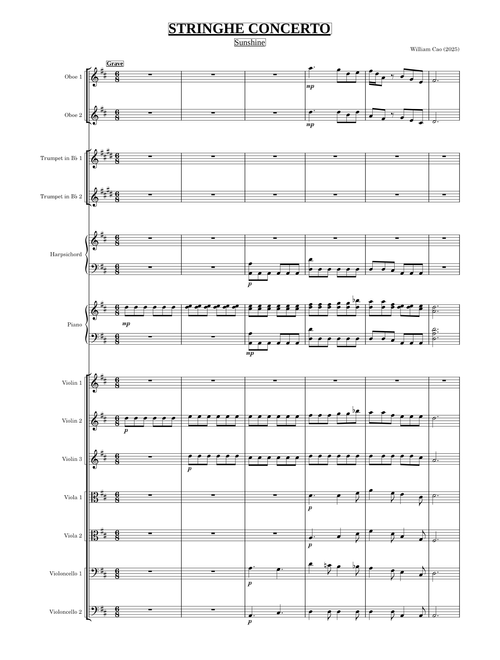 Concerto for Strings in D major, RV 121 – Antonio Vivaldi