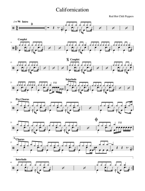 Red Hot Chili Peppers - Californication - Drums