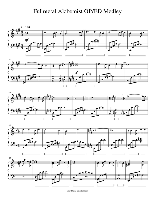 Fullmetal Alchemist OP/ED Medley