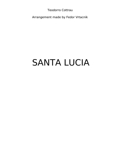 Santa Lucia - Teodorro Cottrau