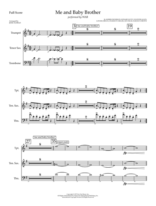 Me And Baby Brother (Arr. Jesse Audelo) - War (Small Ensemble)