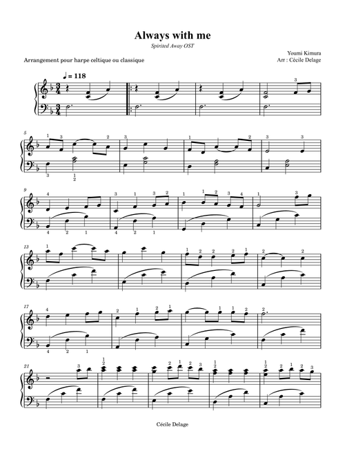 Itsumo Nandodemo (Always With Me) (Arr. Cécile Delage) - Youmi Kimura (Harp)