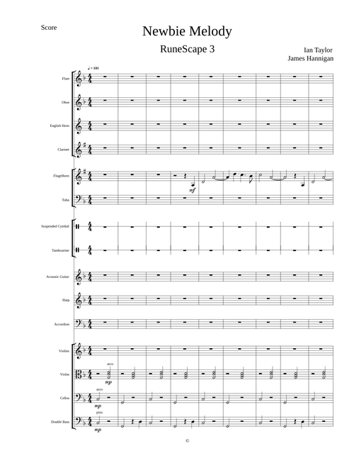 Newbie Melody (RuneScape 3) - Transcribed Score