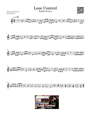 Play Official version of Lose Control Sheet Music by Teddy Swims for ...