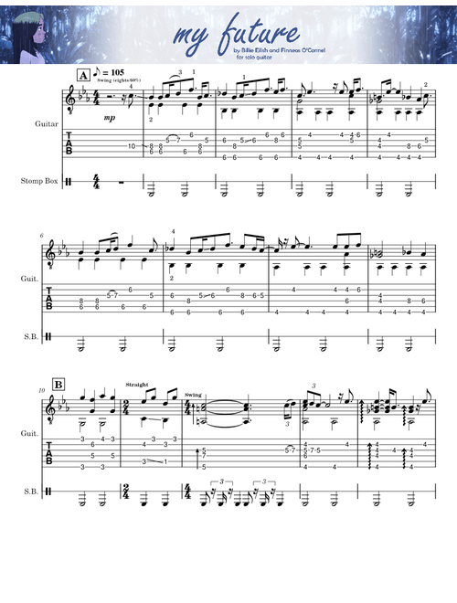 my future - Billie Eilish - for solo guitar