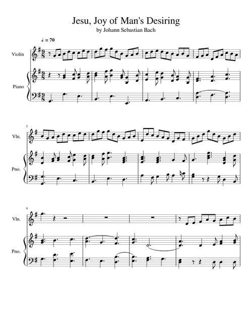 Jesu, Joy Of Man's Desiring Duet