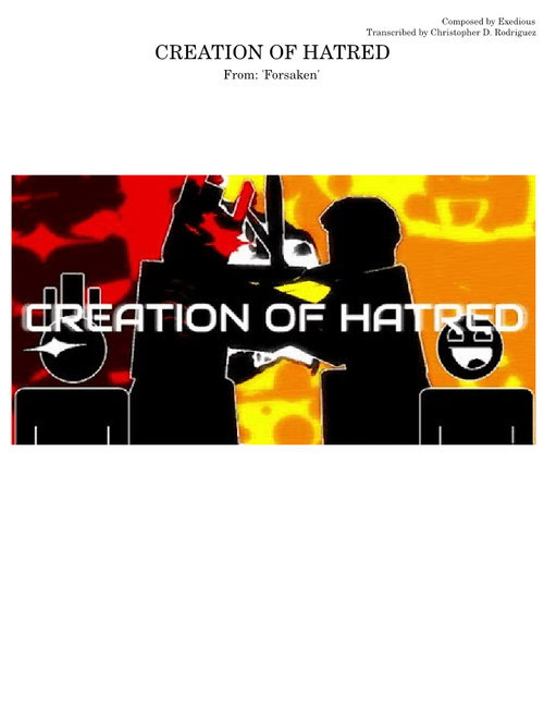 CREATION OF HATRED – Exedious