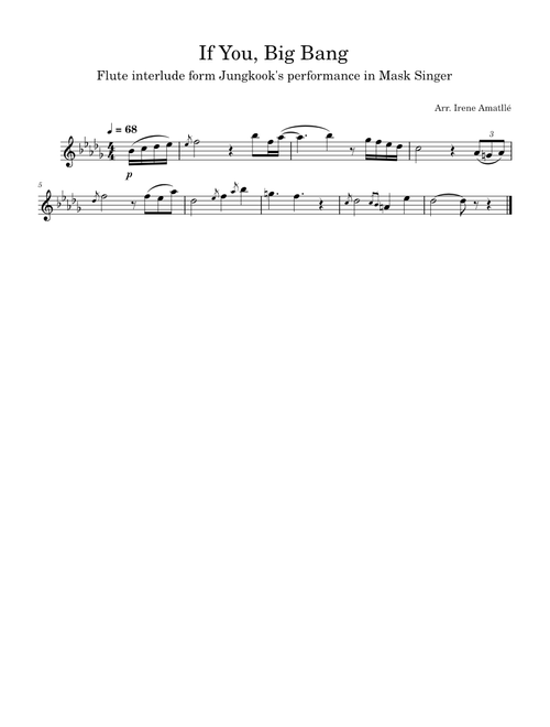 If you – BigBang (flute interlude from Jungkook's performance in the "King of Mask Singer")