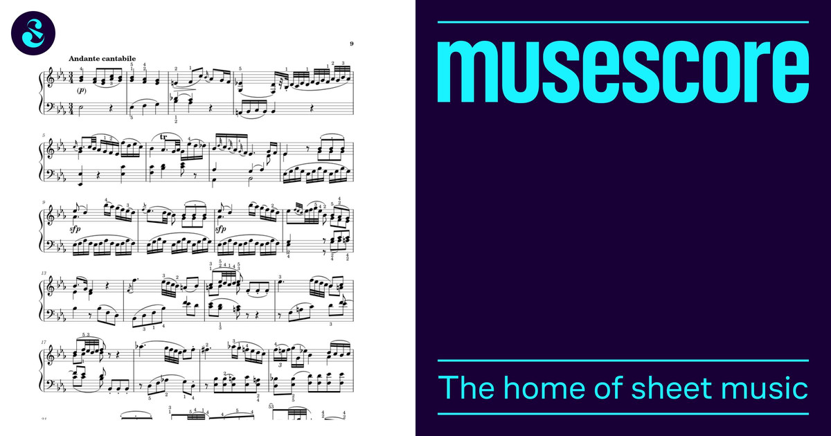 Sonata No. 13, 2nd Movement K. 333 Sheet Music for Piano (Solo