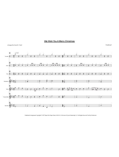 We Wish You A Merry Christmas (Arr. David E. Clark) - Traditional (Percussion Ensemble)