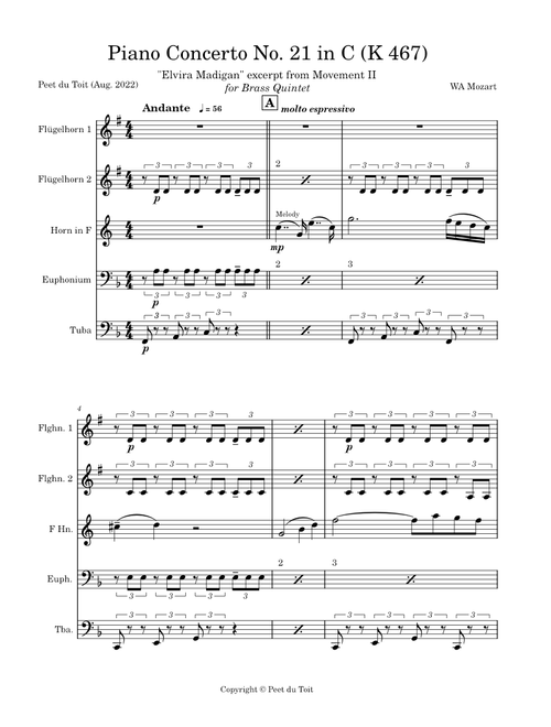 Piano Concerto No.21 in C major, K.467 – Wolfgang Amadeus Mozart