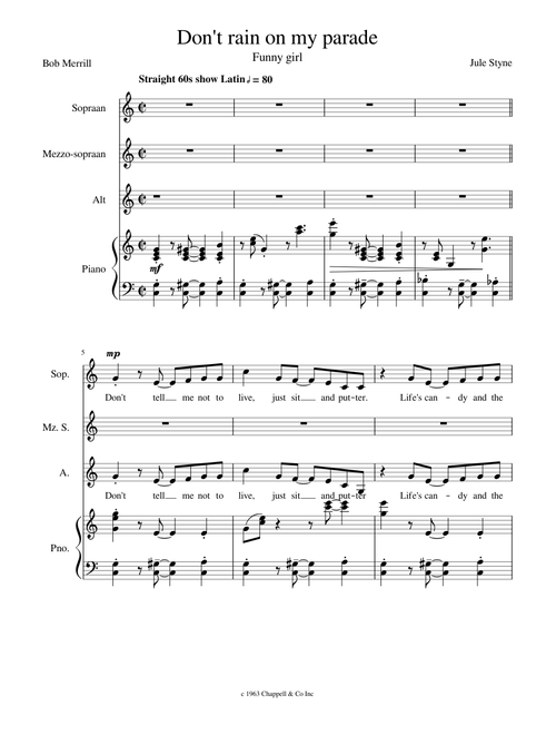Don't rain on my parade - Funny girl (choir version)