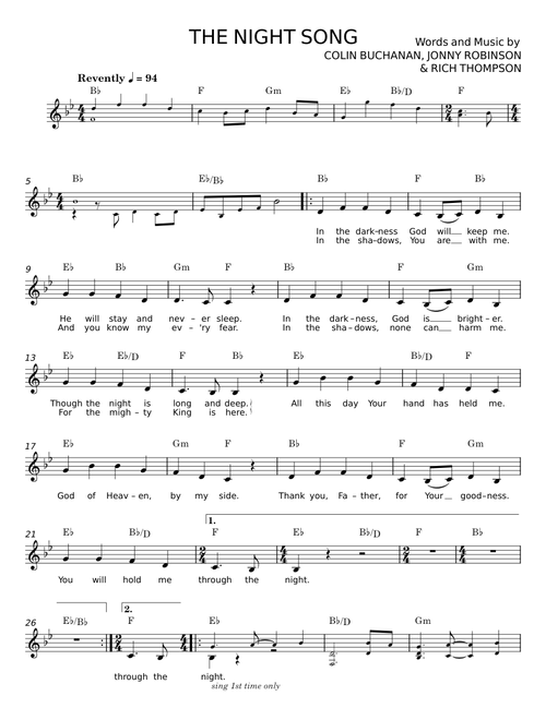 THE NIGHT SONG - Colin Buchanan