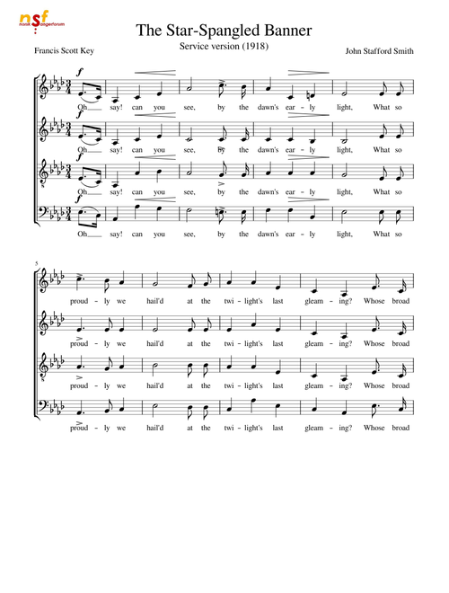 The Star Spangled Banner – Francis Scott Key The Star-Spangled Banner - SATB