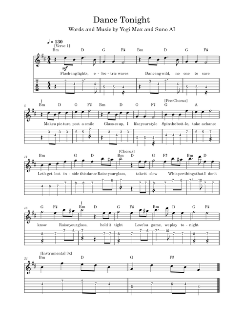 Dance Tonight in D Major