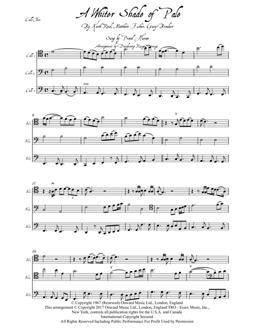 A Whiter Shade Of Pale (Arr. Dandenong Ranges Strings) - Procol Harum (String Ensemble)