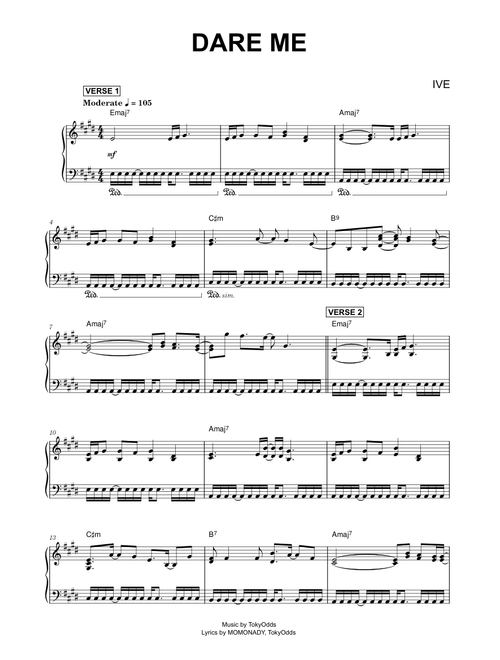 DARE ME - IVE (Piano)