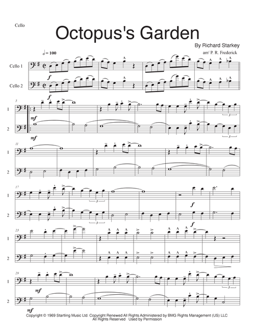 Octopus's Garden (Arr. P. R. Frederick) - The Beatles (Cello Duet)