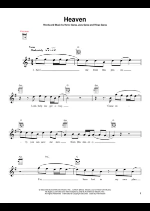 Heaven - Los Lonely Boys Sheet music for Bass guitar (Solo Heaven - Los Lonely Boys Sheet music for Bass guitar (Solo