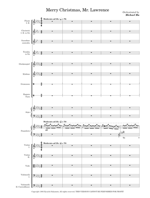Merry Christmas Mr. Laurence (Orchestral Arrangement)