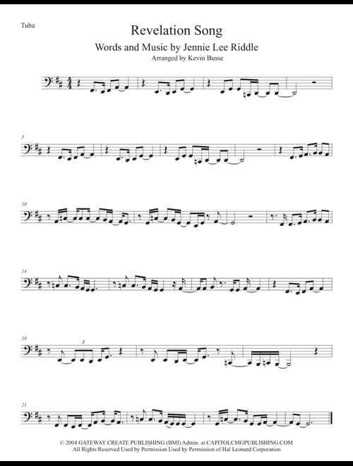 Revelation Song (Arr. Kevin Busse) - Jennie Lee Riddle (Tuba Solo)