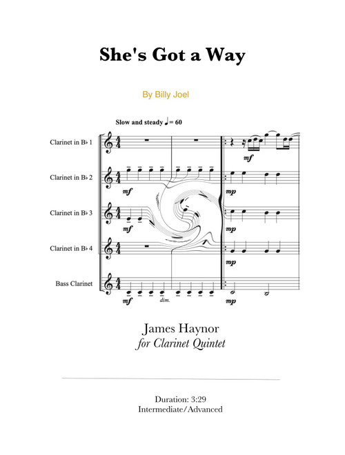 She's Got A Way (Arr. James Haynor) - Billy Joel (Woodwind Ensemble)