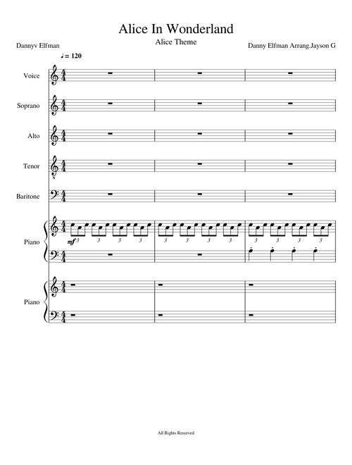 Alice's theme ( Advance choir piece)