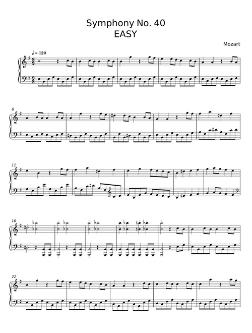Symphony no 40 - 1st movement - Wolfgang Amadeus Mozart