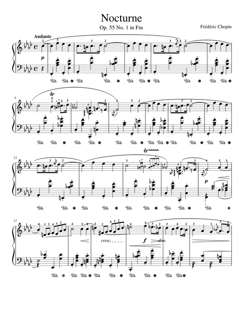 Chopin - Nocturne Op. 55 No. 1