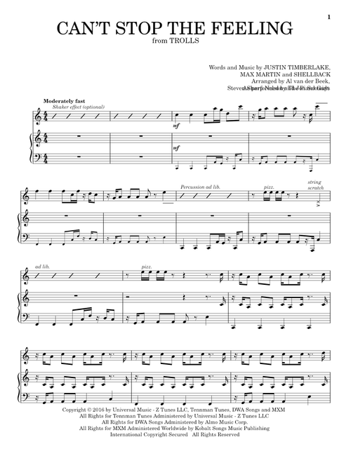 Can't Stop The Feeling - The Piano Guys, Justin Timberlake (Violin and Piano)