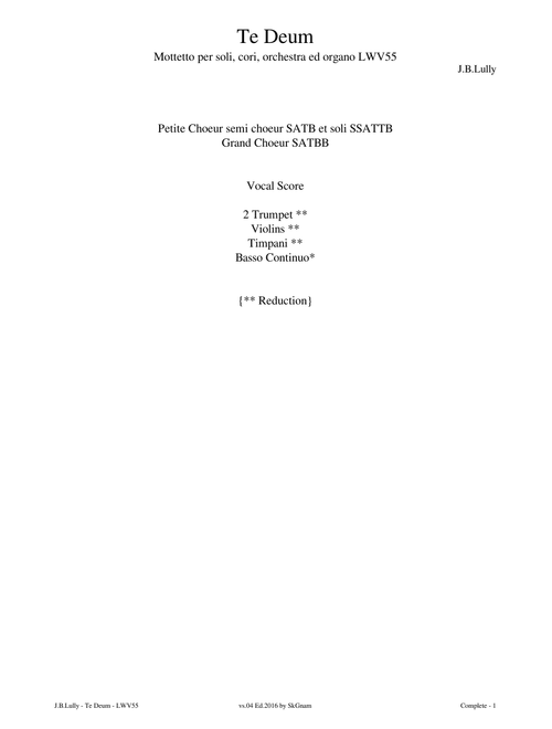 J.B.Lully - Te Deum - LWV55 - Complete