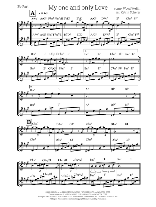 My One And Only Love (Arr. Katrin Scherer) - Guy Wood (Alto Sax Solo)